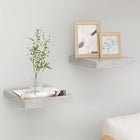 Wandschappen 2 st zwevend 23x23,5x3,8 cm MDF betongrijs