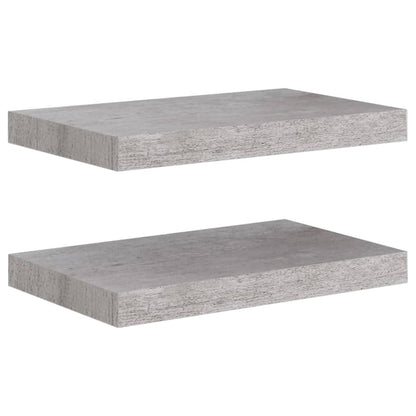 Wandschappen Zwevend 40X3X3,8 Cm Mdf Betongrijs 2 40 x 23 x 3.8 cm