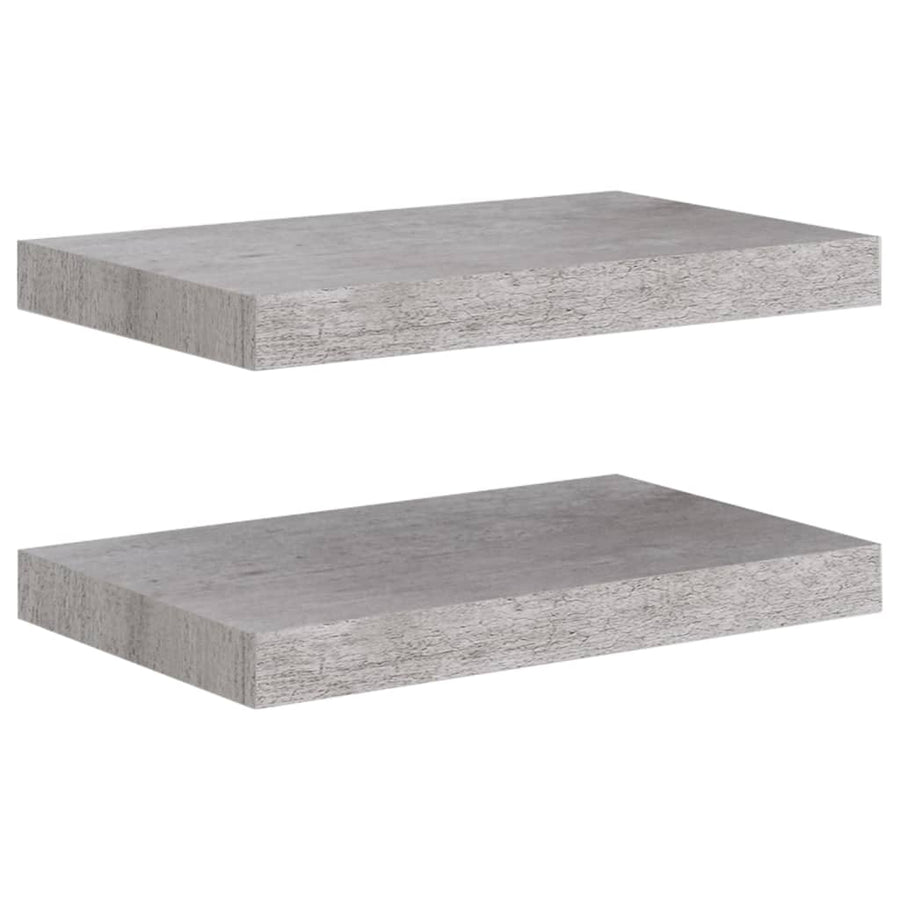Wandschappen Zwevend 40X3X3,8 Cm Mdf Betongrijs 2 40 x 23 x 3.8 cm