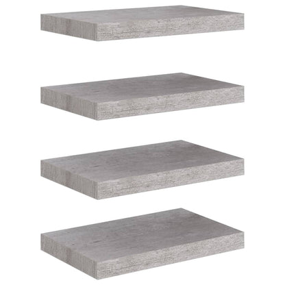 Wandschappen Zwevend 0X23X3,8 Cm Mdf Betongrijs 4 40 x 23 x 3.8 cm