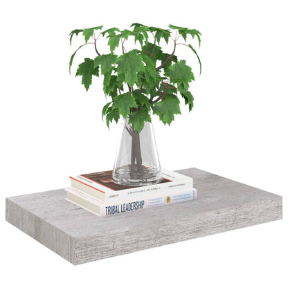 Wandschappen Zwevend 0X23X3,8 Cm Mdf Betongrijs 4 40 x 23 x 3.8 cm