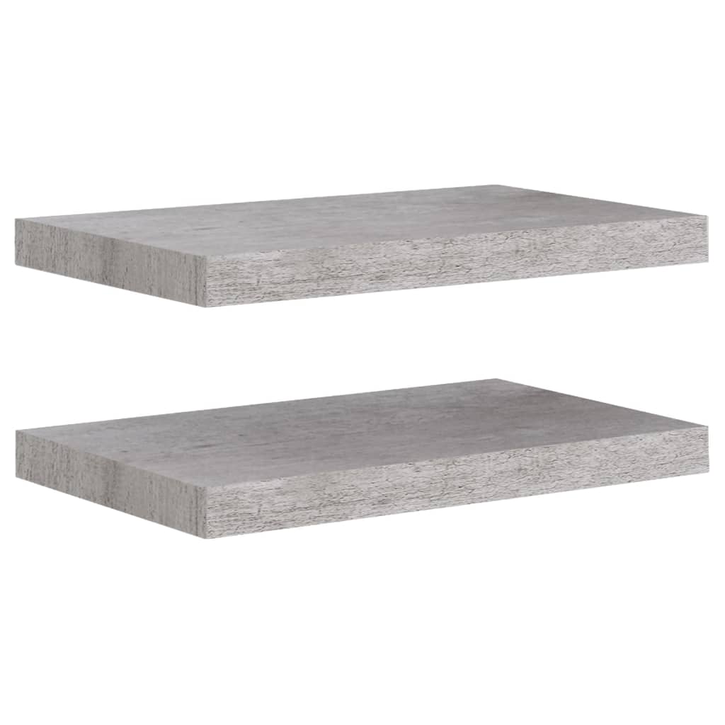 Wandschappen Zwevend 50X3X3,8 Cm Mdf Betongrijs 2 50 x 23 x 3.8 cm