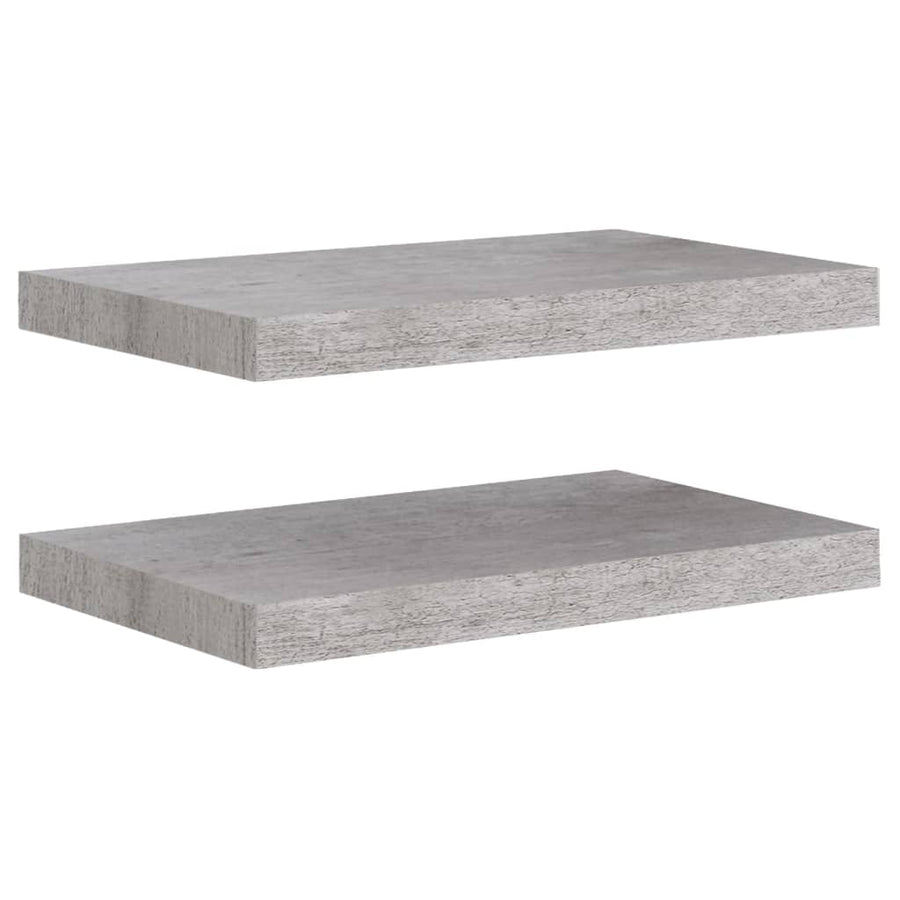 Wandschappen Zwevend 50X3X3,8 Cm Mdf Betongrijs 2 50 x 23 x 3.8 cm