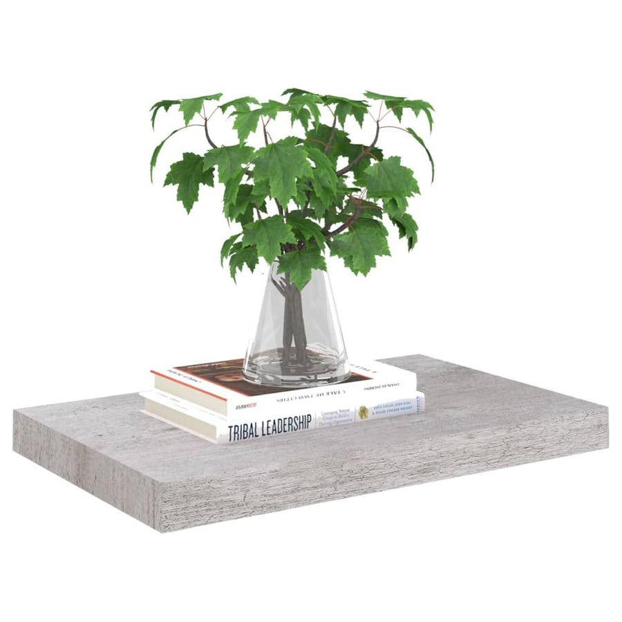Wandschappen Zwevend 50X23X3,8 Cm Mdf Betongrijs 4 50 x 23 x 3.8 cm
