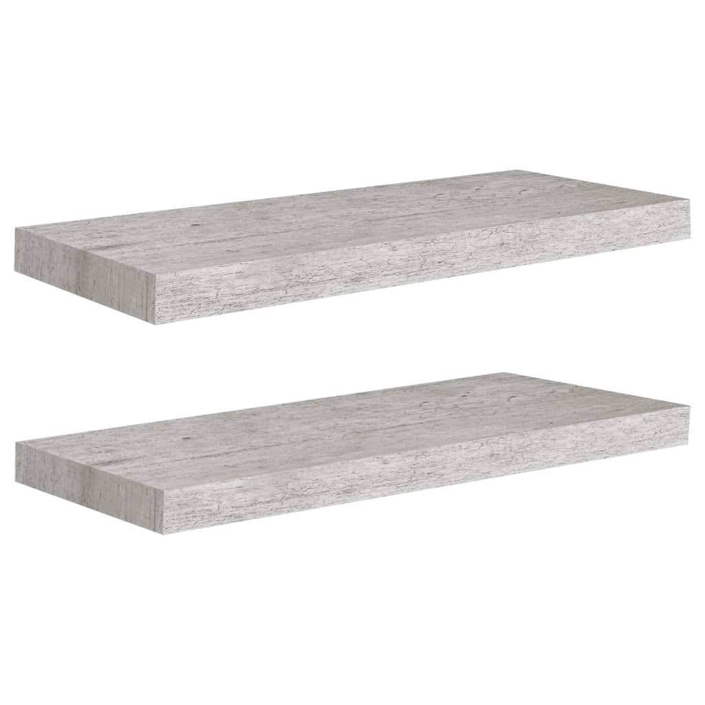 Wandschappen Zwevend 60X3,5X3,8 Cm Mdf Betongrijs 2 60 x 23.5 x 3.8 cm