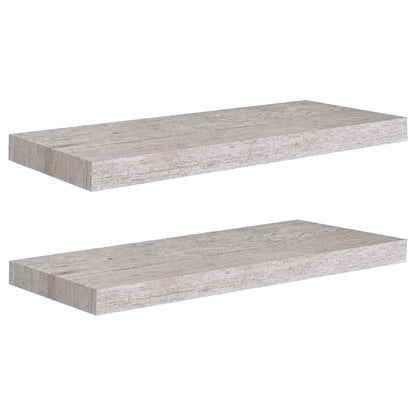 Wandschappen Zwevend 60X3,5X3,8 Cm Mdf Betongrijs 2 60 x 23.5 x 3.8 cm