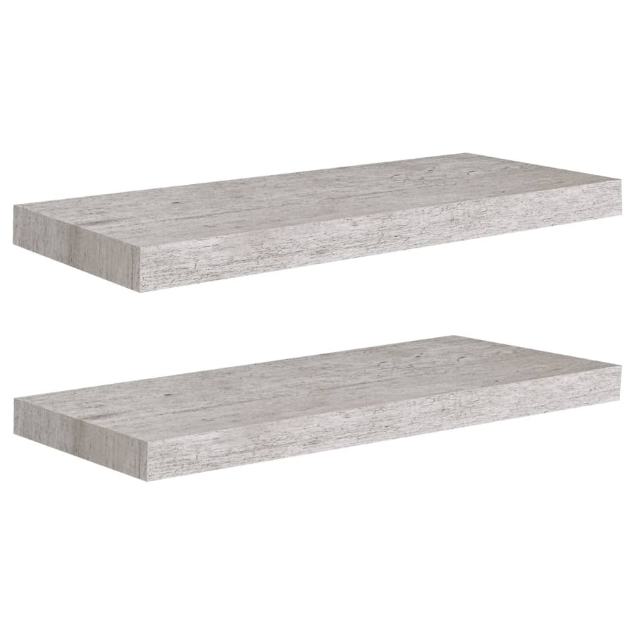 Wandschappen Zwevend 60X3,5X3,8 Cm Mdf Betongrijs 2 60 x 23.5 x 3.8 cm