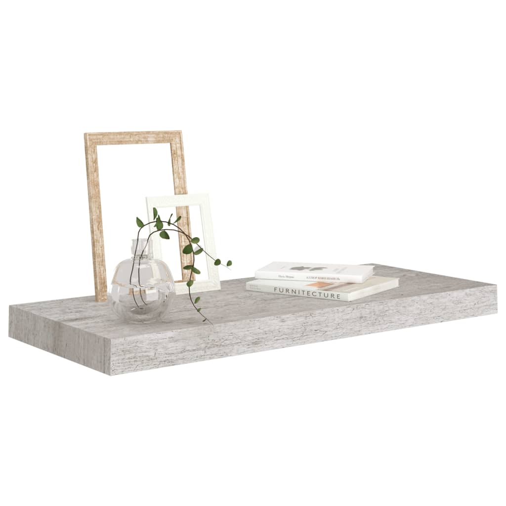 Wandschappen Zwevend 60X23,5X3,8 Cm Mdf Betongrijs 4 60 x 23.5 x 3.8 cm