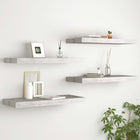 Wandplanken zwevend 4 stuks 60x23,5x3,8 cm MDF betongrijs