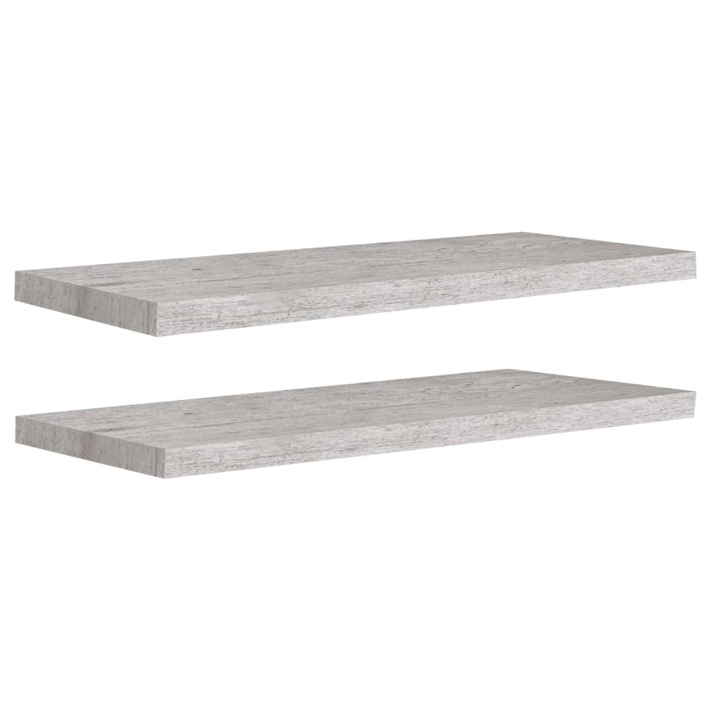 Wandschappen Zwevend 80X3,5X3,8 Cm Mdf Betongrijs 2 80 x 23.5 x 3.8 cm