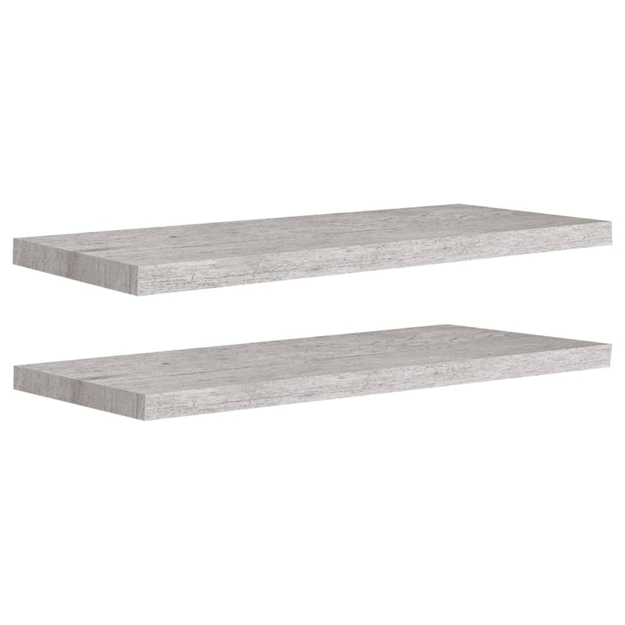 Wandschappen Zwevend 80X3,5X3,8 Cm Mdf Betongrijs 2 80 x 23.5 x 3.8 cm