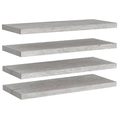 Wandschappen Zwevend 80X23,5X3,8 Cm Mdf Betongrijs 4 80 x 23.5 x 3.8 cm