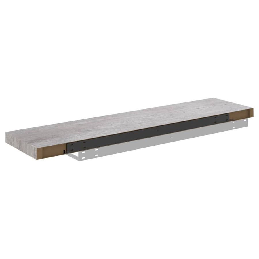 Wandschap zwevend 90x23,5x3,8 cm MDF betongrijs 1 90 x 23.5 x 3.8 cm