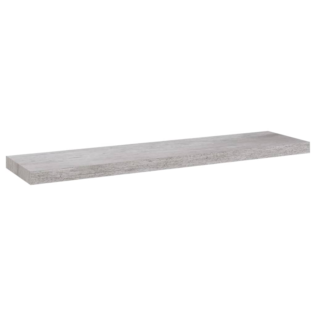 Wandschappen Zwevend 90X3,5X3,8 Cm Mdf Betongrijs 2 90 x 23.5 x 3.8 cm