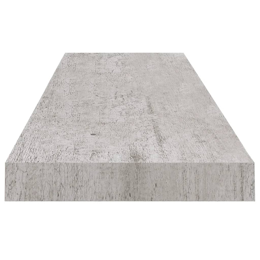 Wandschappen Zwevend 90X3,5X3,8 Cm Mdf Betongrijs 2 90 x 23.5 x 3.8 cm