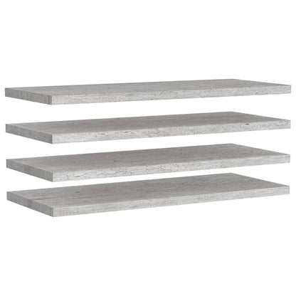 Wandschappen Zwevend 90X23,5X3,8 Cm Mdf Betongrijs 4 90 x 23.5 x 3.8 cm