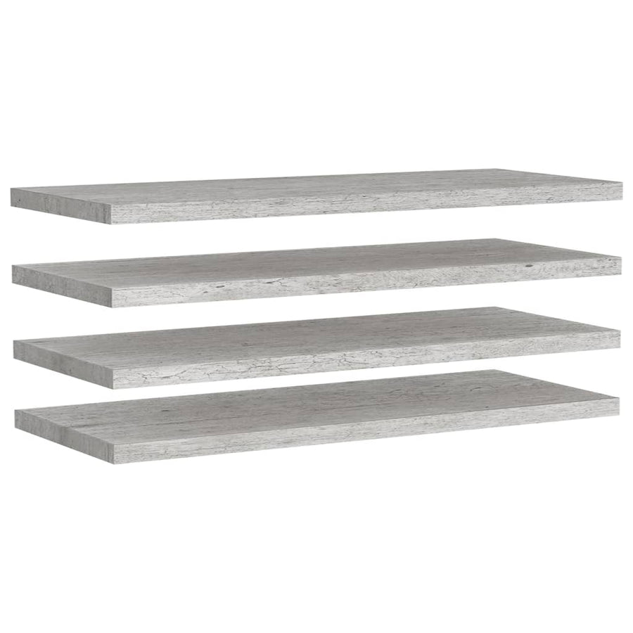 Wandschappen Zwevend 90X23,5X3,8 Cm Mdf Betongrijs 4 90 x 23.5 x 3.8 cm