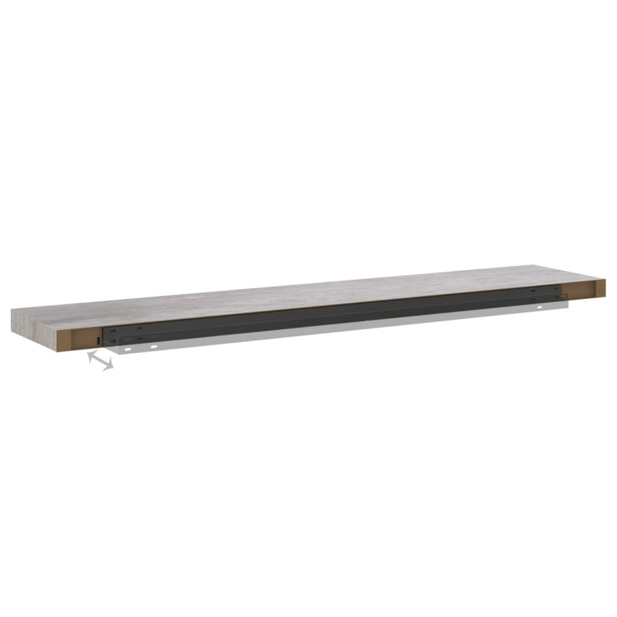 Wandschap Zwevend 20X23,5X3,8 Cm Mdf Betongrijs 1 120 x 23.5 x 3.8 cm