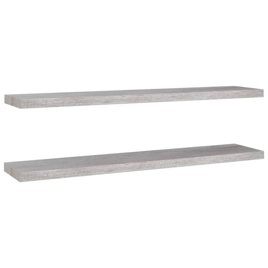 Wandschappen Zwevend 10X3,5X3,8 Cm Mdf Betongrijs 2 120 x 23.5 x 3.8 cm