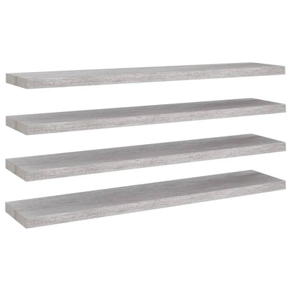 Wandschappen Zwevend 120X23,5X3,8 Cm Mdf Betongrijs 4 120 x 23.5 x 3.8 cm
