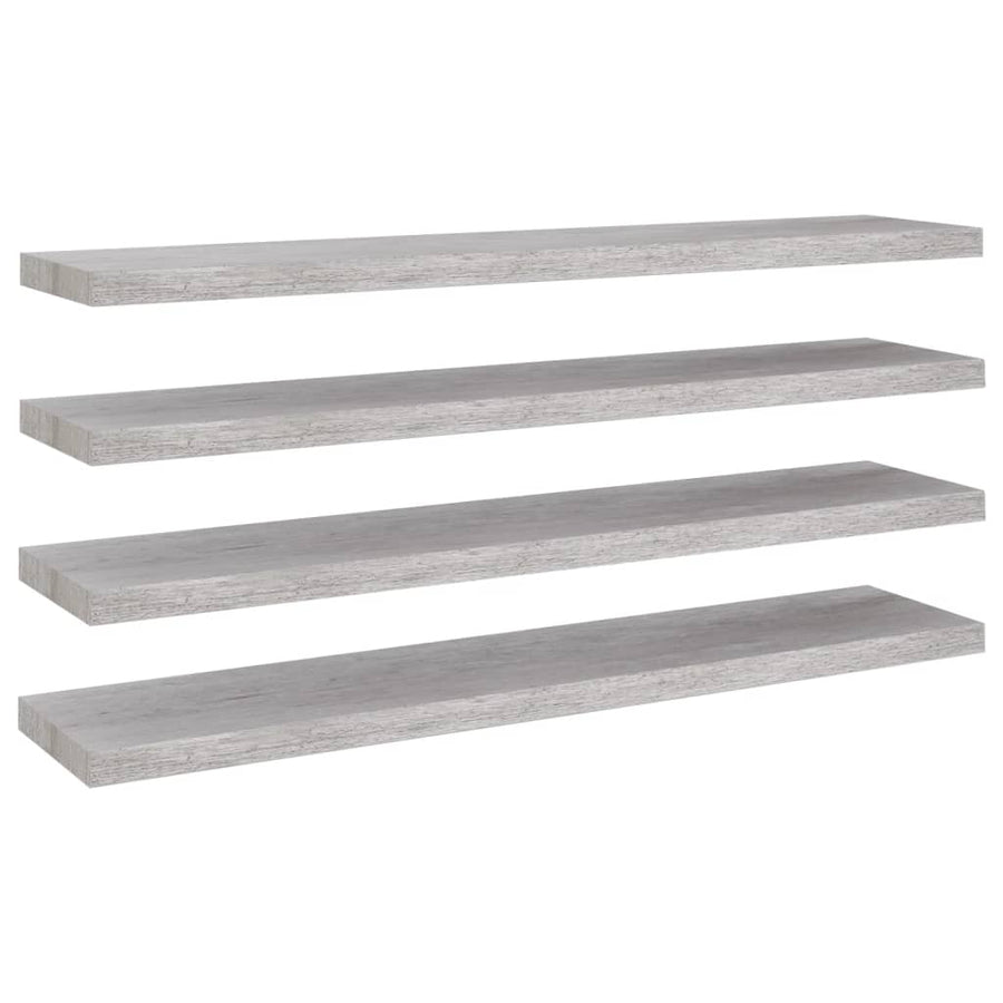 Wandschappen Zwevend 120X23,5X3,8 Cm Mdf Betongrijs 4 120 x 23.5 x 3.8 cm