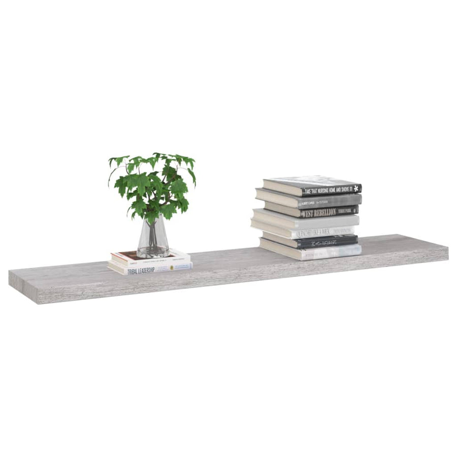 Wandschappen Zwevend 120X23,5X3,8 Cm Mdf Betongrijs 4 120 x 23.5 x 3.8 cm