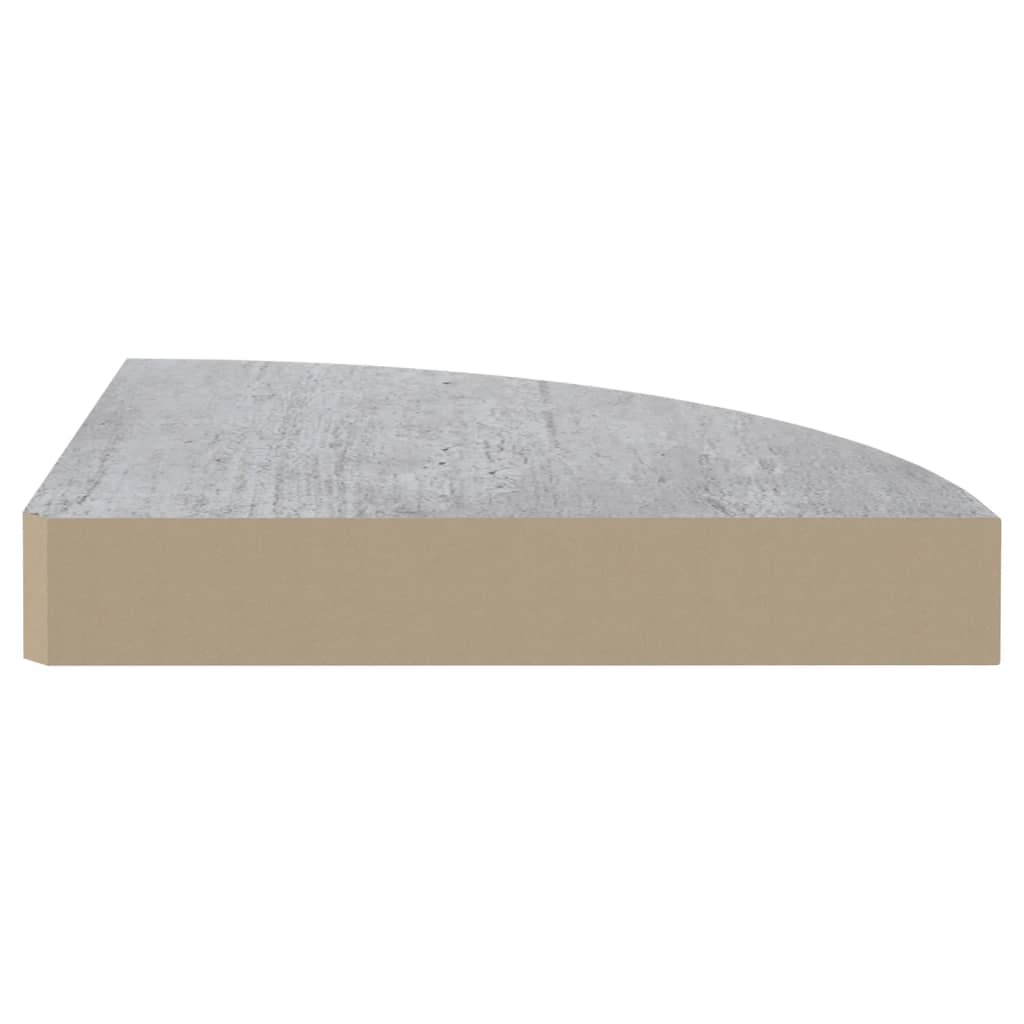 Hoekwandschap 25X25X3,8 Cm Mdf 1 25 x 25 x 3.8 cm Betongrijs