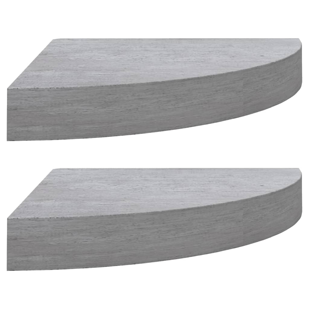 Hoekwandschappen 5X5X3,8 Cm Mdf 2 25 x 25 x 3.8 cm Betongrijs