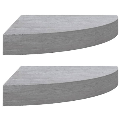 Hoekwandschappen 5X5X3,8 Cm Mdf 2 25 x 25 x 3.8 cm Betongrijs