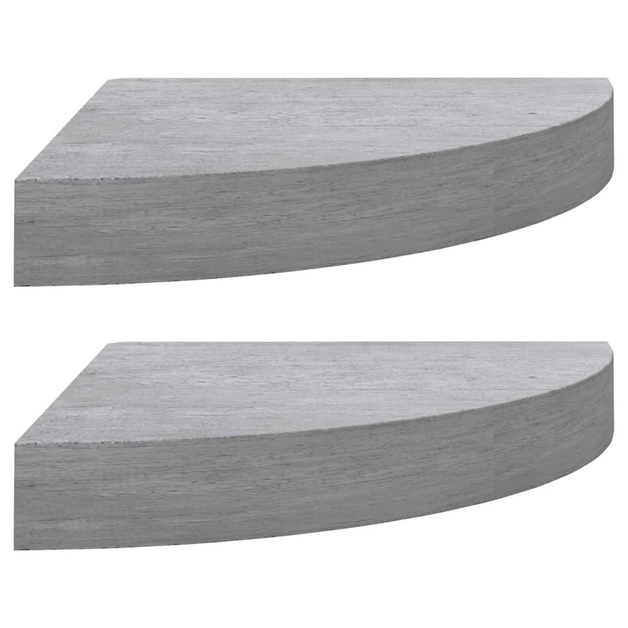 Hoekwandschappen 5X5X3,8 Cm Mdf 2 25 x 25 x 3.8 cm Betongrijs