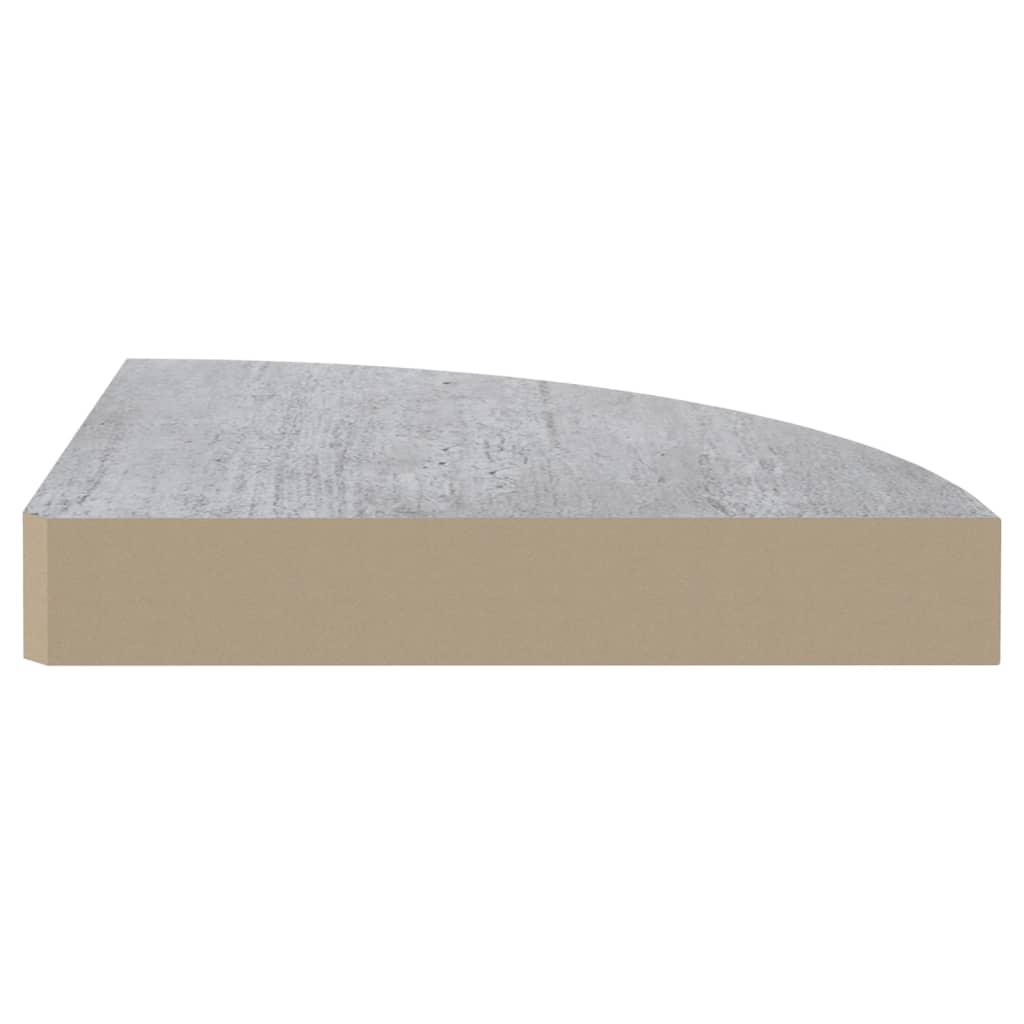 Hoekwandschappen 5X5X3,8 Cm Mdf 2 25 x 25 x 3.8 cm Betongrijs