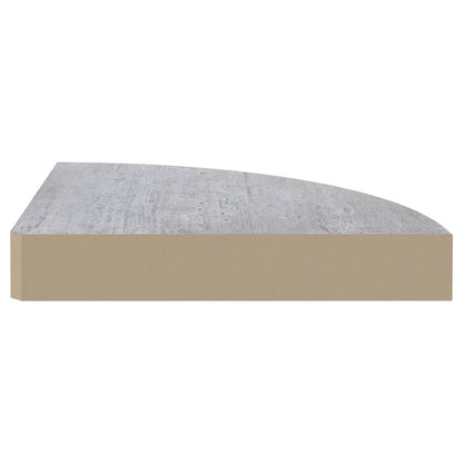 Hoekwandschappen 5X5X3,8 Cm Mdf 2 25 x 25 x 3.8 cm Betongrijs