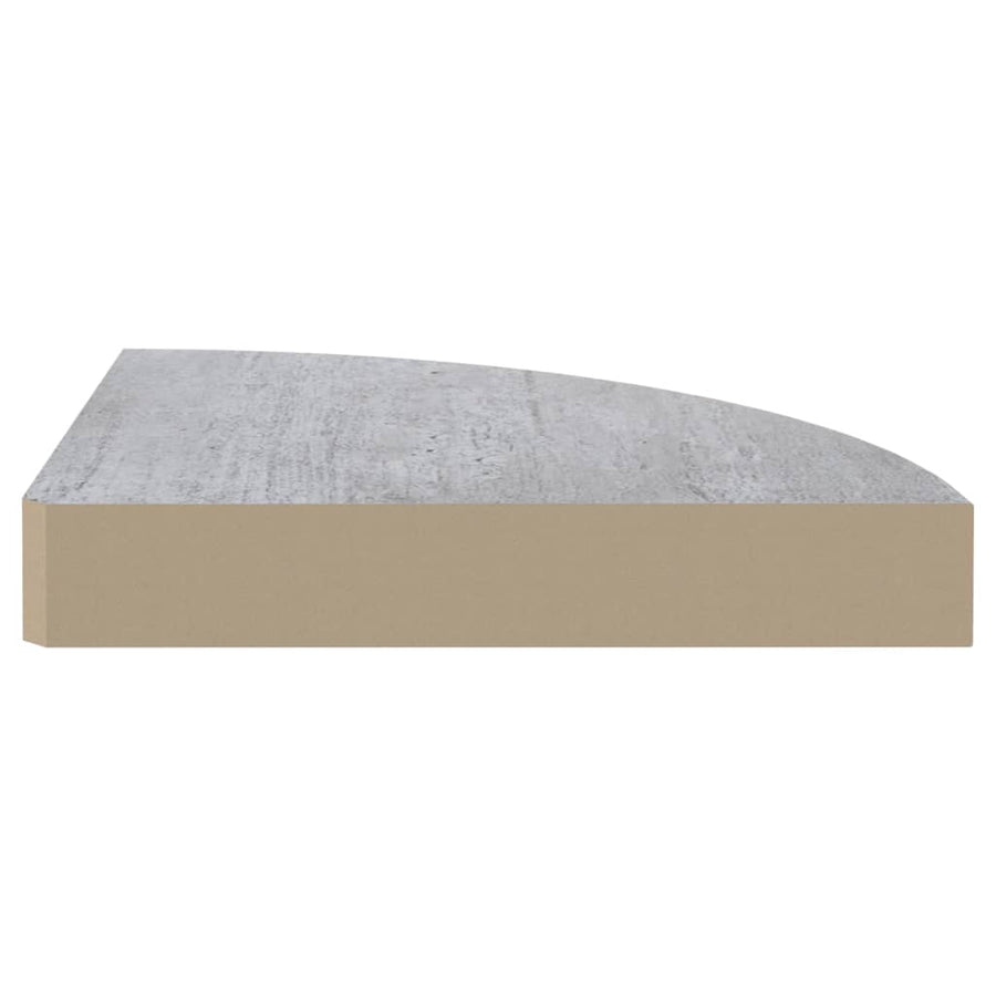 Hoekwandschappen 5X5X3,8 Cm Mdf 2 25 x 25 x 3.8 cm Betongrijs