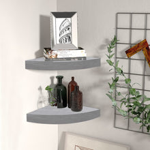 Hoekwandschappen 5X5X3,8 Cm Mdf 2 25 x 25 x 3.8 cm Betongrijs