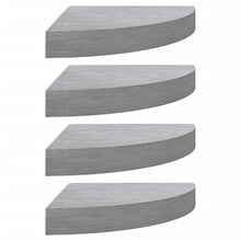 Hoekwandschappen 25X25X3,8 Cm Mdf 4 25 x 25 x 3.8 cm Betongrijs