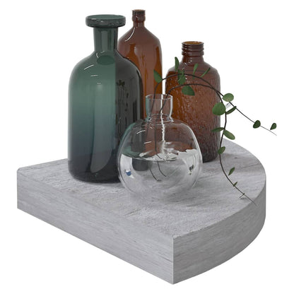 Hoekwandschappen 25X25X3,8 Cm Mdf 4 25 x 25 x 3.8 cm Betongrijs