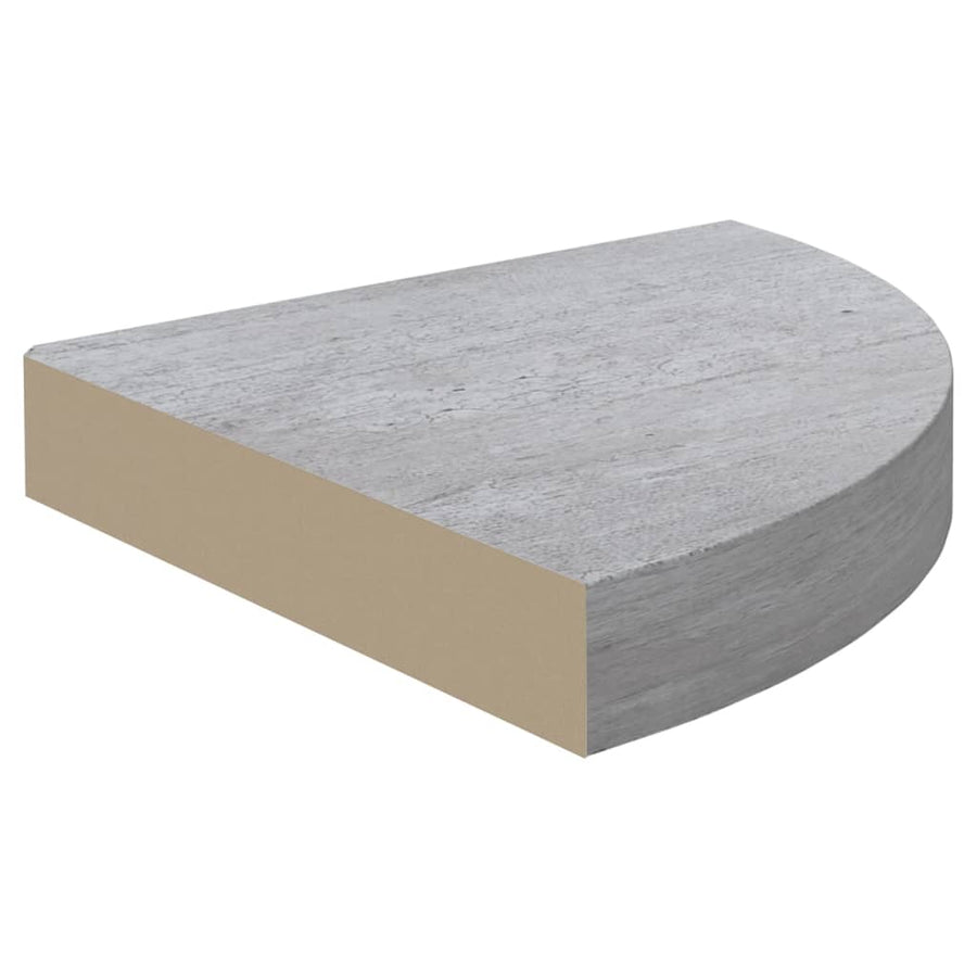 Hoekwandschappen 25X25X3,8 Cm Mdf 4 25 x 25 x 3.8 cm Betongrijs