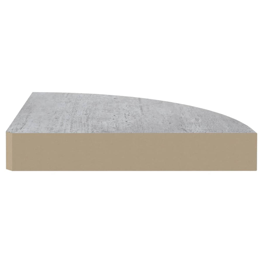 Hoekwandschappen 25X25X3,8 Cm Mdf 4 25 x 25 x 3.8 cm Betongrijs