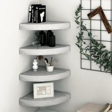Hoekwandschappen 25X25X3,8 Cm Mdf 4 25 x 25 x 3.8 cm Betongrijs