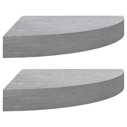 Hoekwandschappen 35X35X3,8 Cm Mdf 2 35 x 35 x 3.8 cm Betongrijs