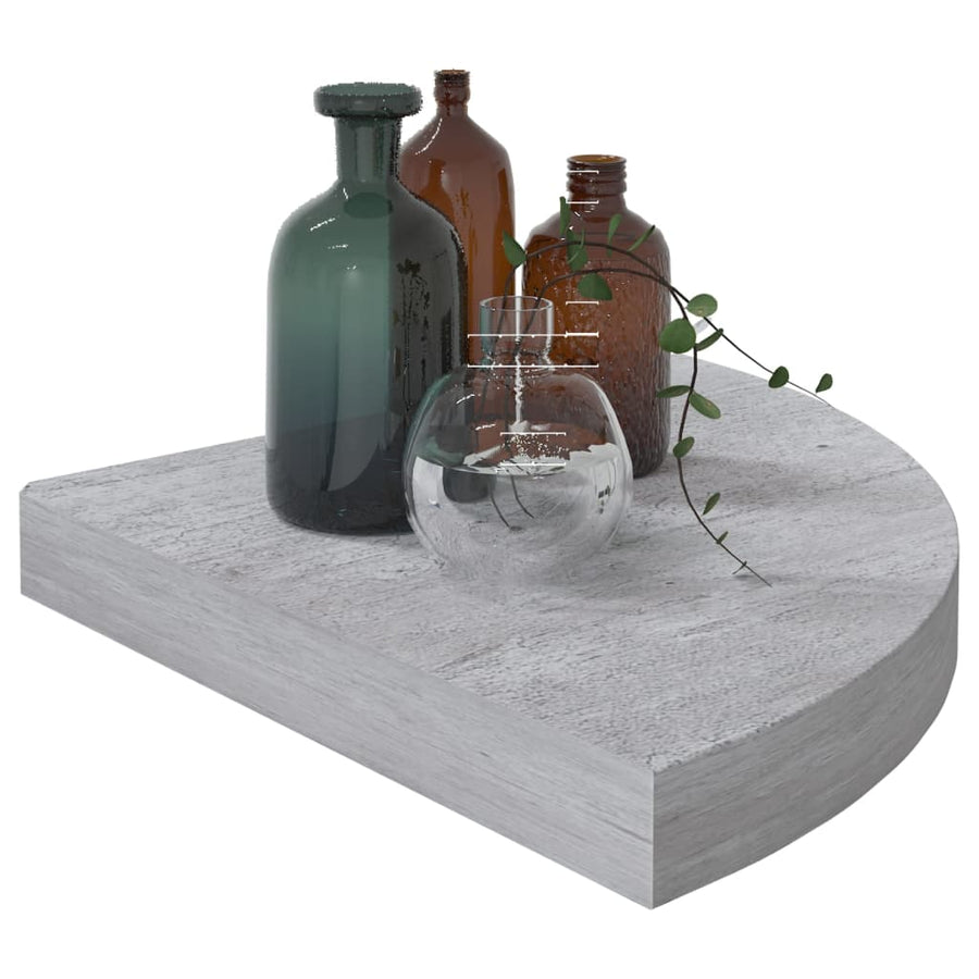 Hoekwandschappen 35X35X3,8 Cm Mdf 2 35 x 35 x 3.8 cm Betongrijs