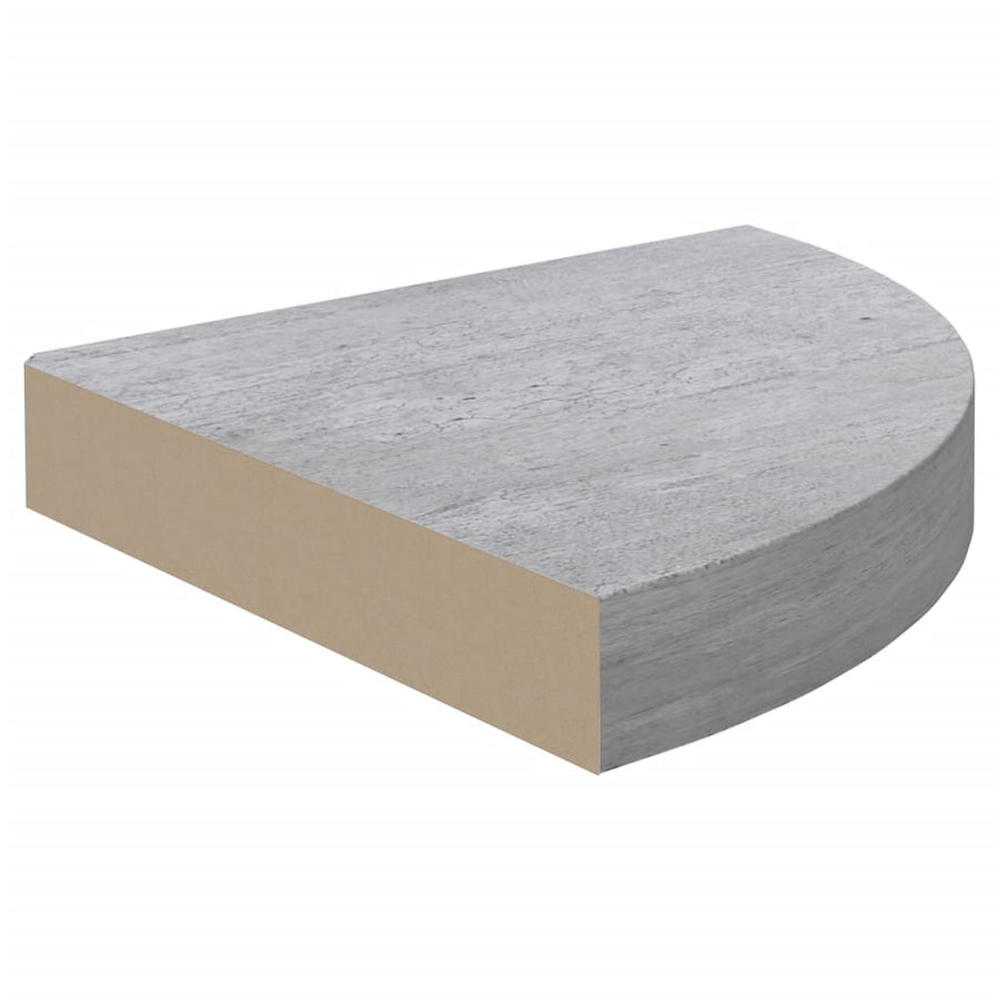Hoekwandschappen 35X35X3,8 Cm Mdf 2 35 x 35 x 3.8 cm Betongrijs