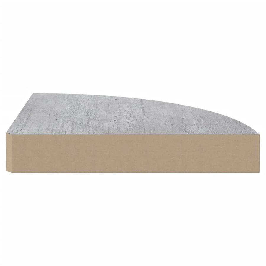 Hoekwandschappen 35X35X3,8 Cm Mdf 2 35 x 35 x 3.8 cm Betongrijs