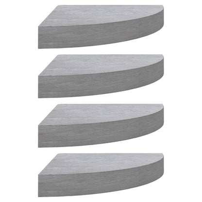 Hoekwandschappen 35X35X3,8 Cm Mdf 4 35 x 35 x 3.8 cm Betongrijs