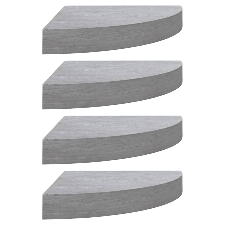 Hoekwandschappen 35X35X3,8 Cm Mdf 4 35 x 35 x 3.8 cm Betongrijs