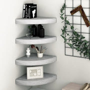 Corner shelves 4 pcs 35x35x3.8 cm MDF concrete grey