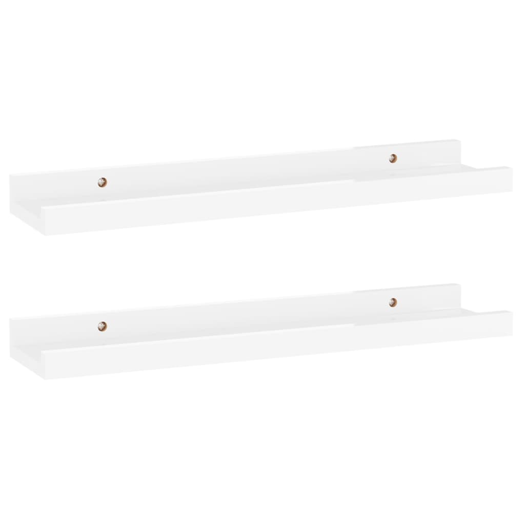 Wandschappen 2 40 x 9 x 3 cm Hoogglans wit
