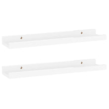 Wandschappen 2 40 x 9 x 3 cm Hoogglans wit