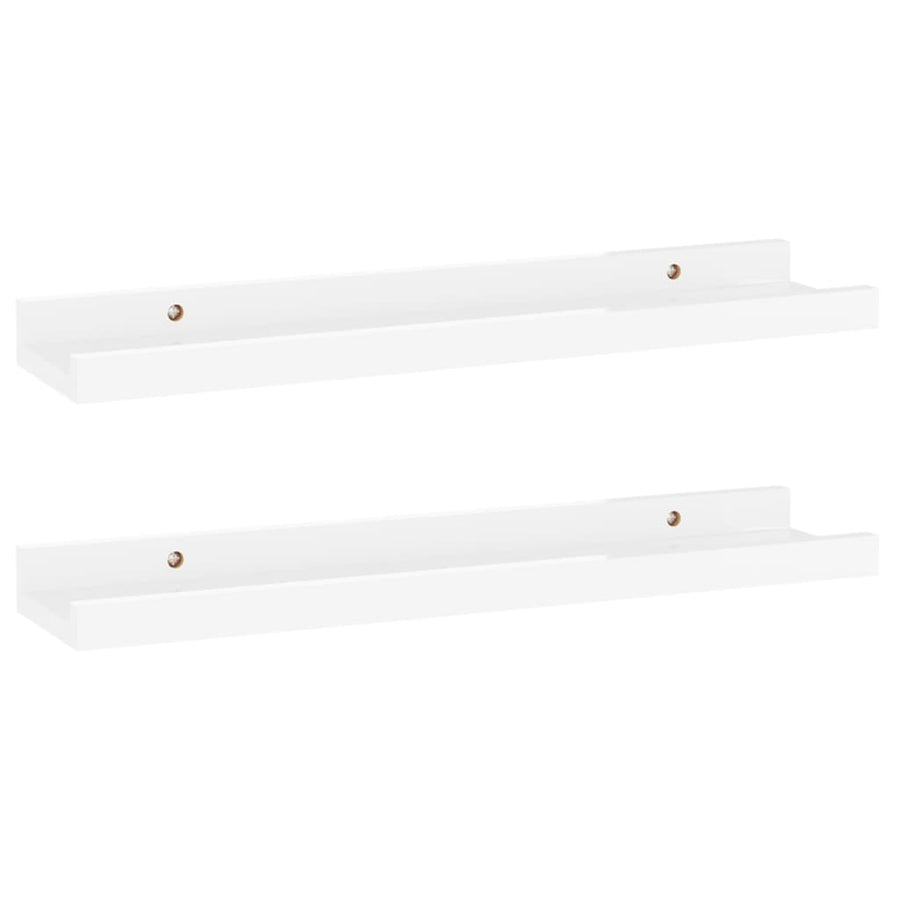 Wandschappen 2 40 x 9 x 3 cm Hoogglans wit