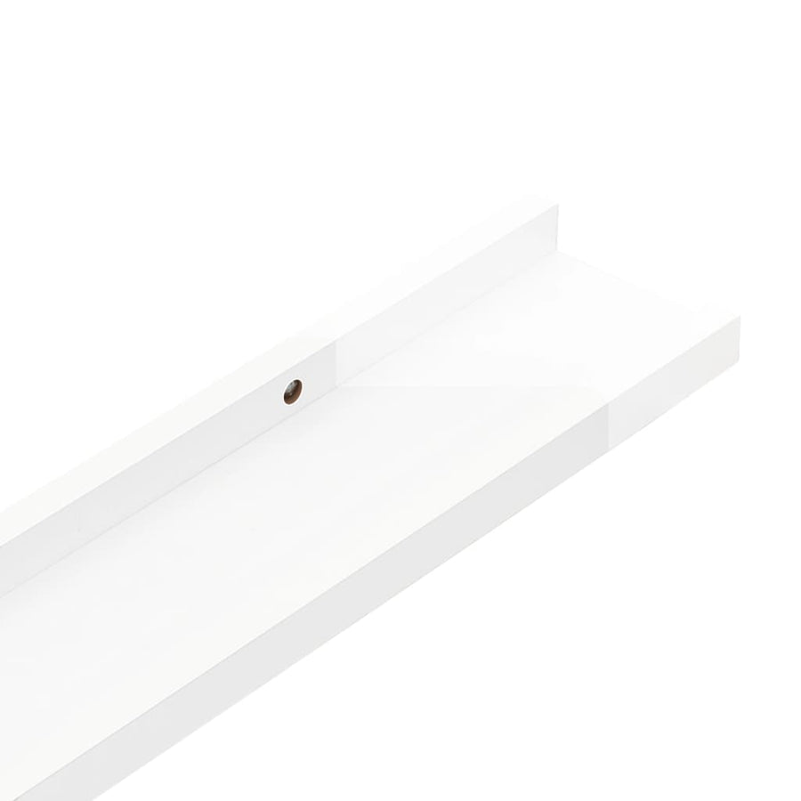 Wandschappen 2 40 x 9 x 3 cm Hoogglans wit